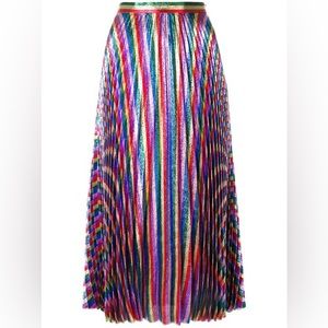 ISO Gucci rainbow lurex plissé skirt